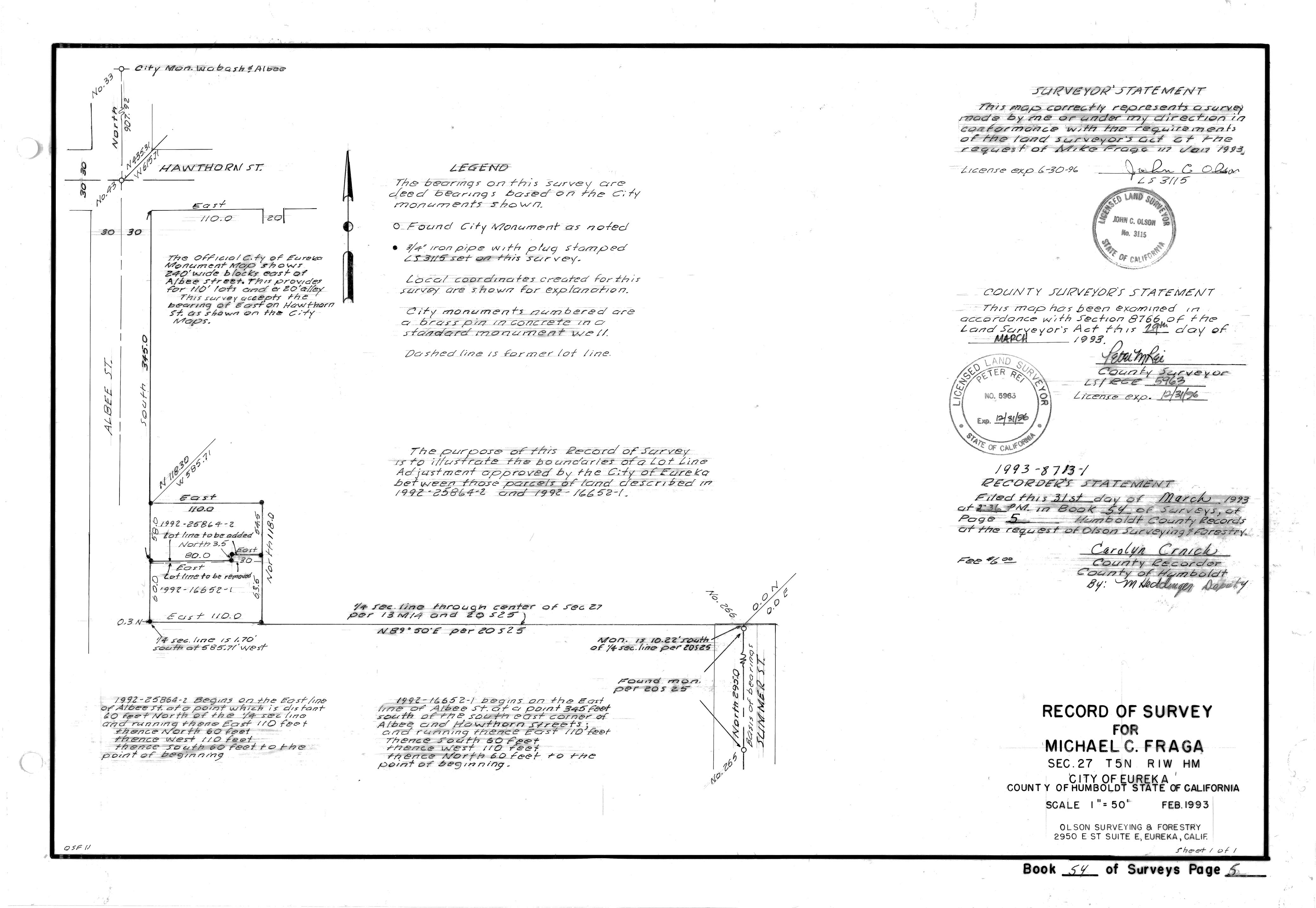 Book 54 Page 5 of Map Type RS