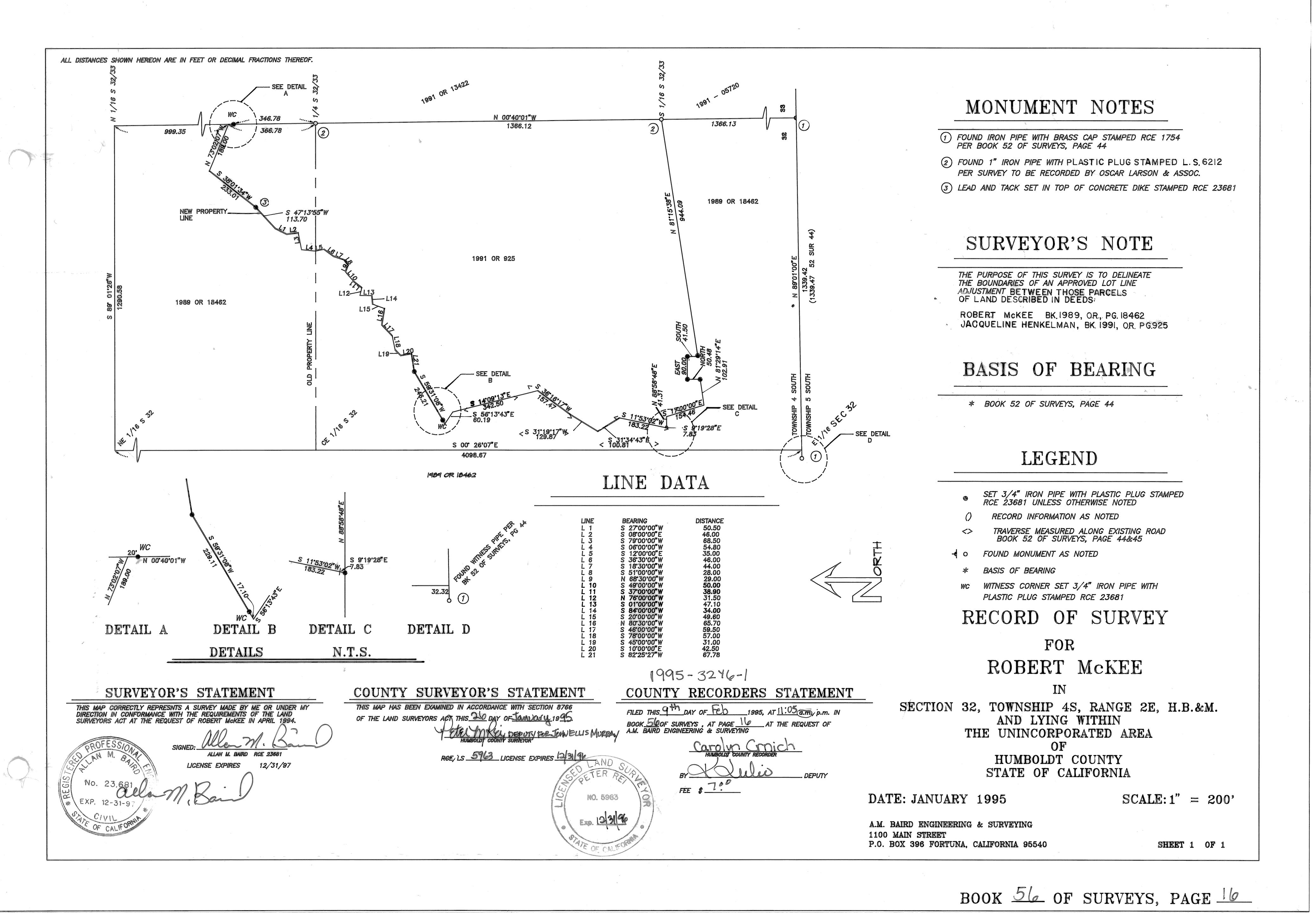 Book 56 Page 16 of Map Type RS
