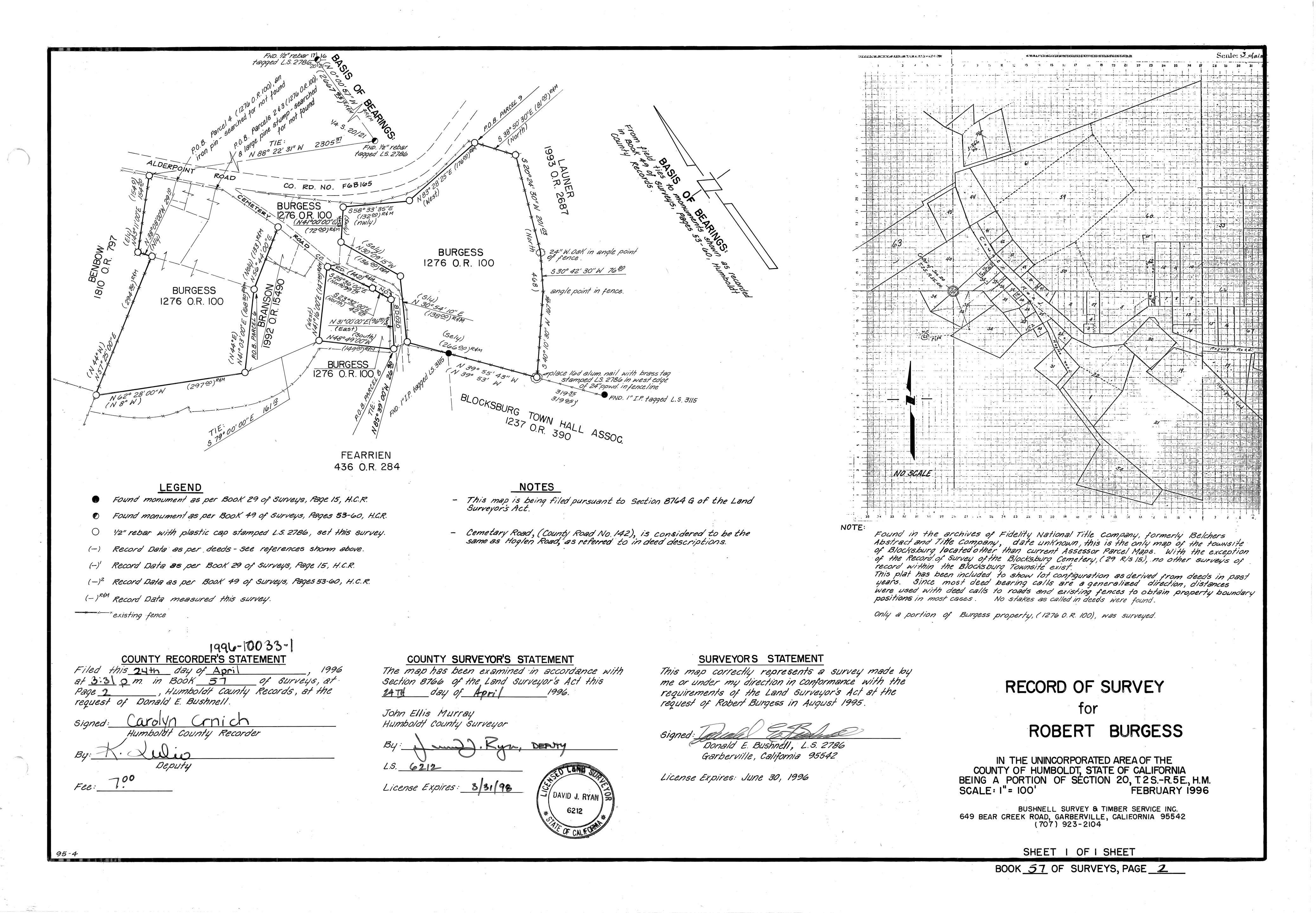 Book 57 Page 2 of Map Type RS