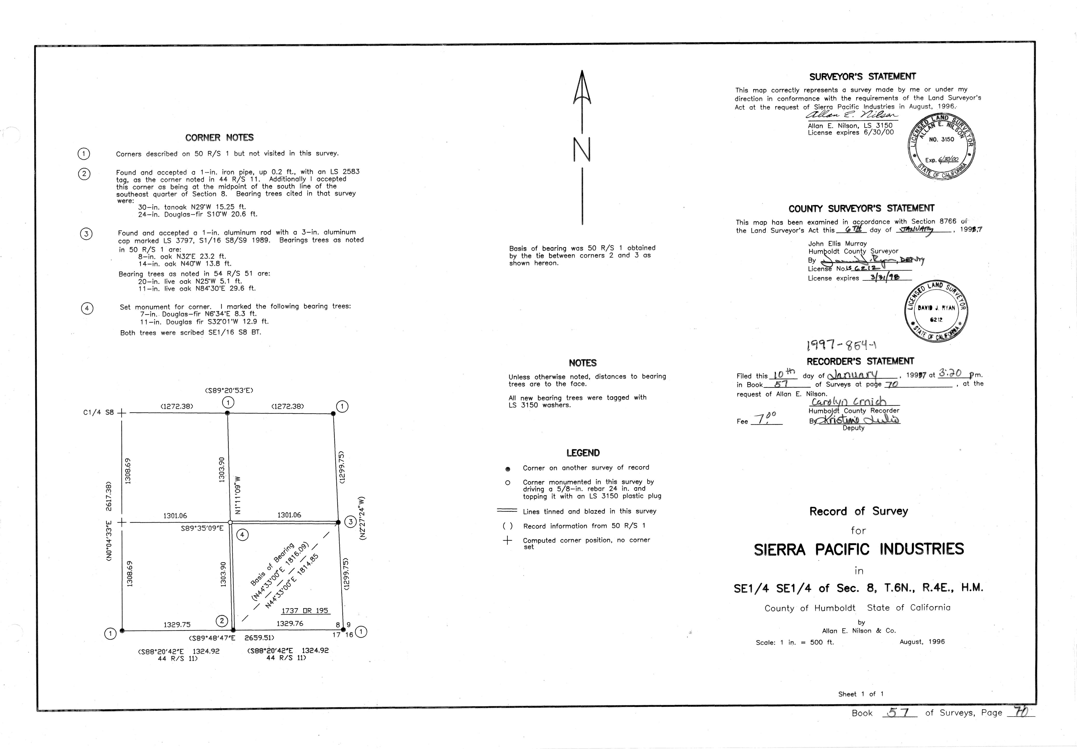 Book 57 Page 70 of Map Type RS