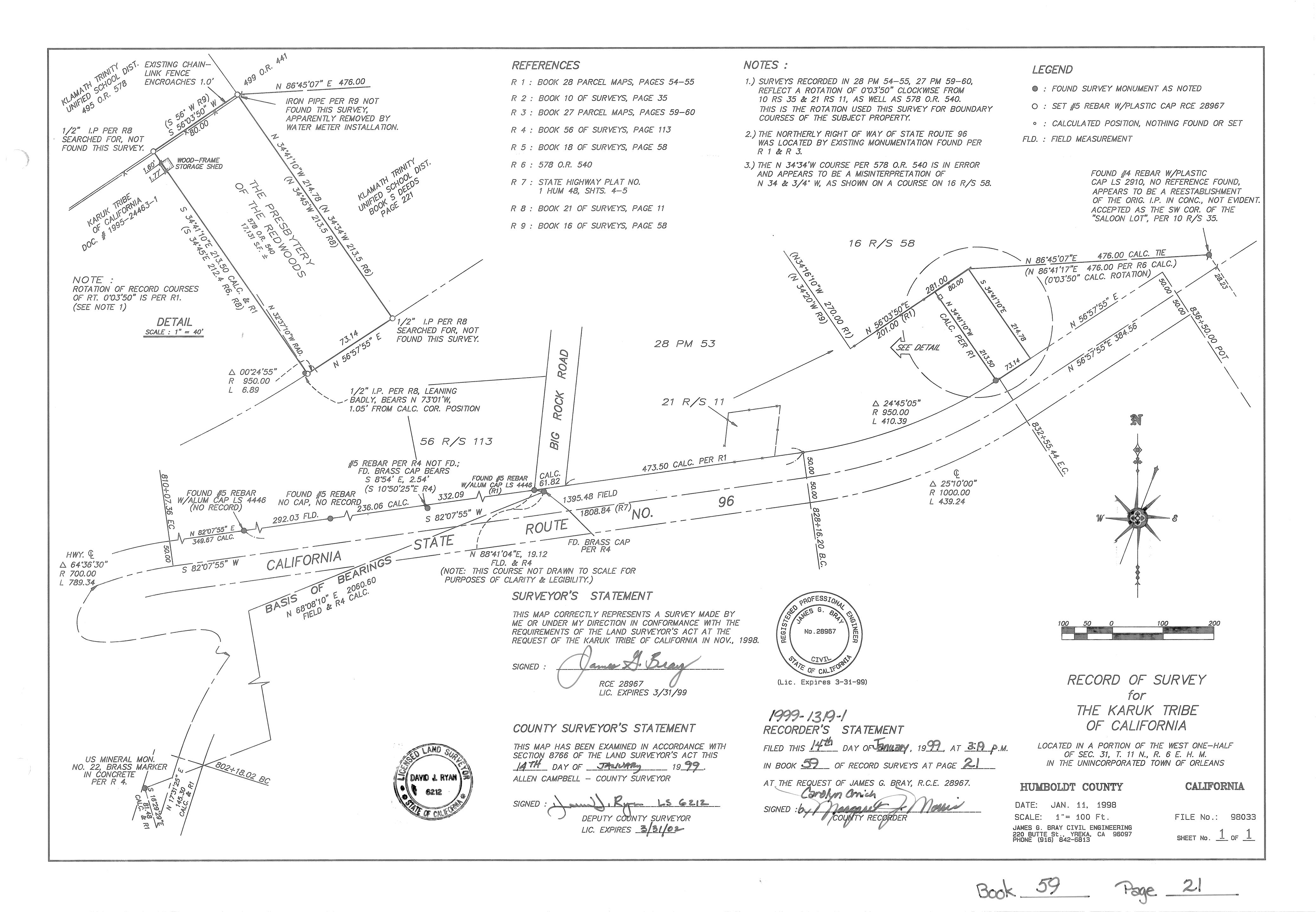 Book 59 Page 21 of Map Type RS