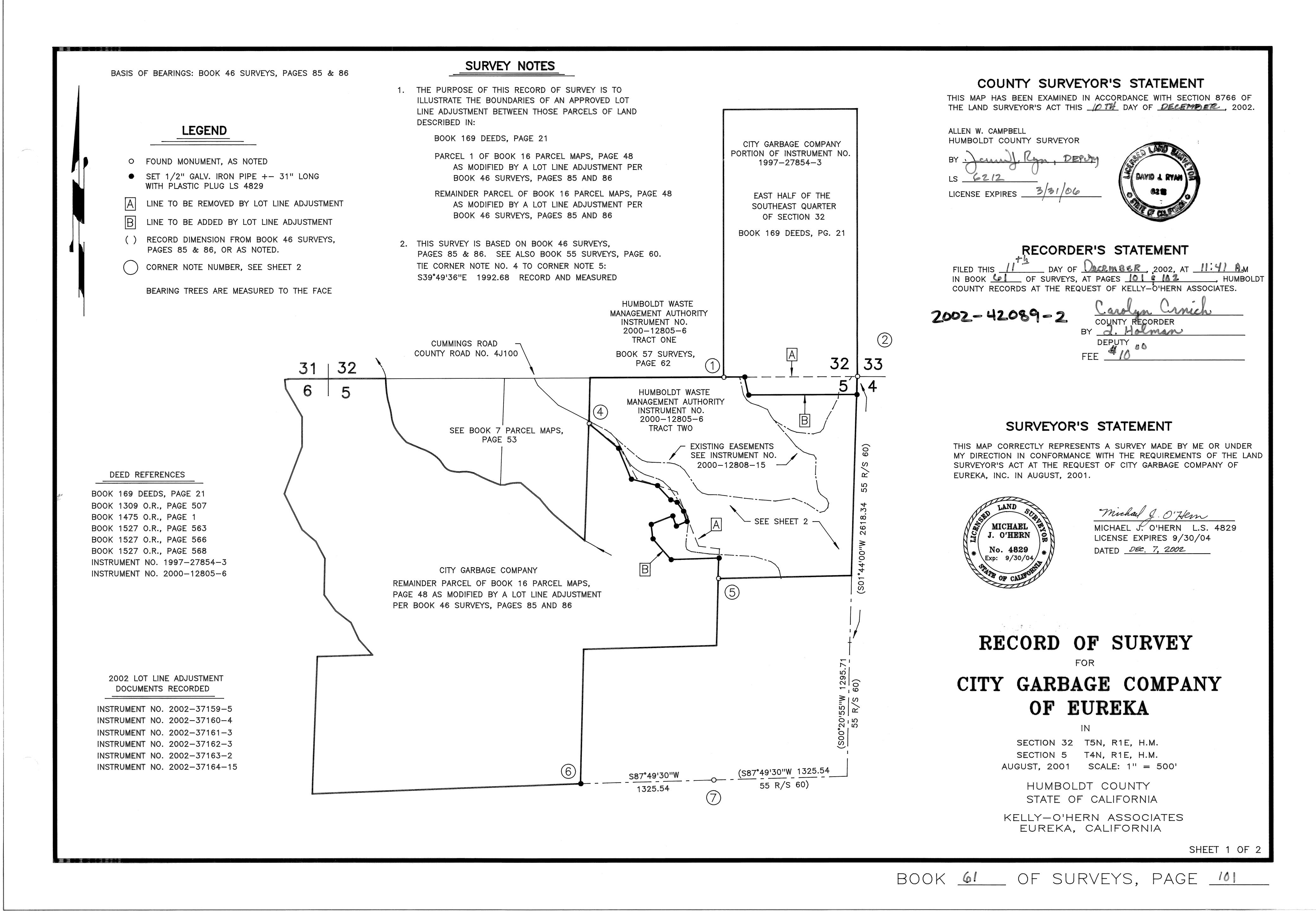 Book 61 Page 101 of Map Type RS