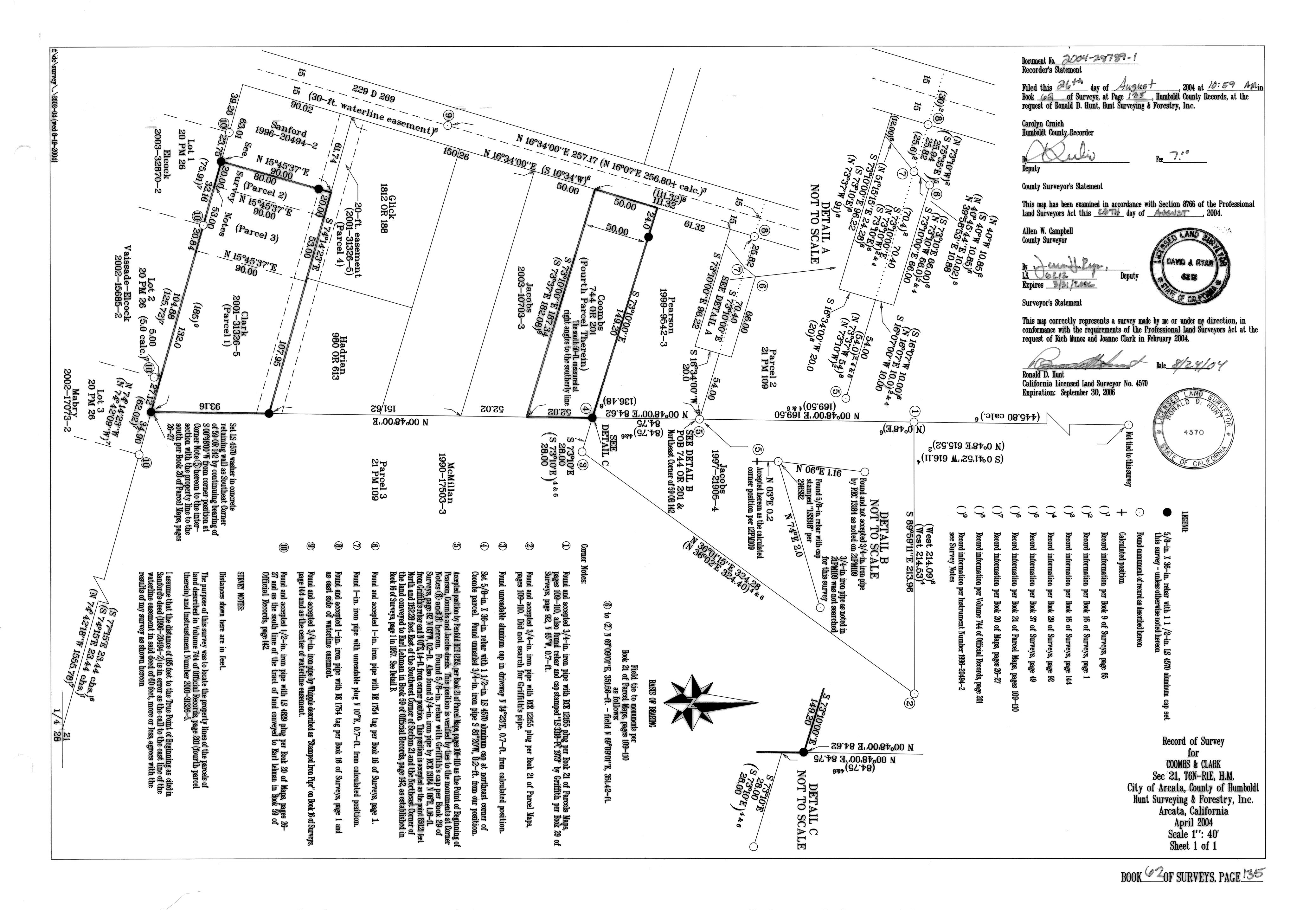 Book 62 Page 135 of Map Type RS