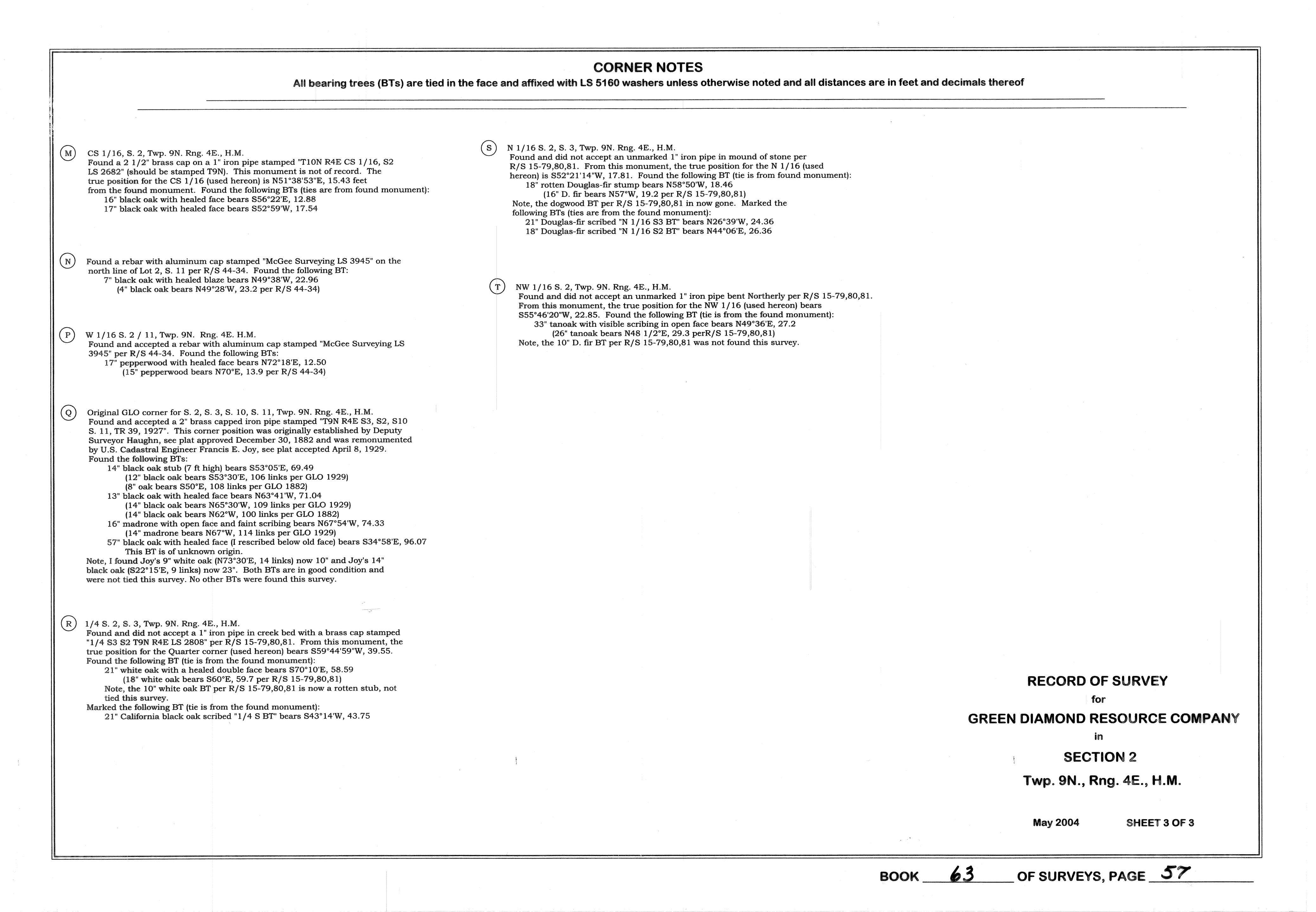 Book 63 Page 57 of Map Type RS
