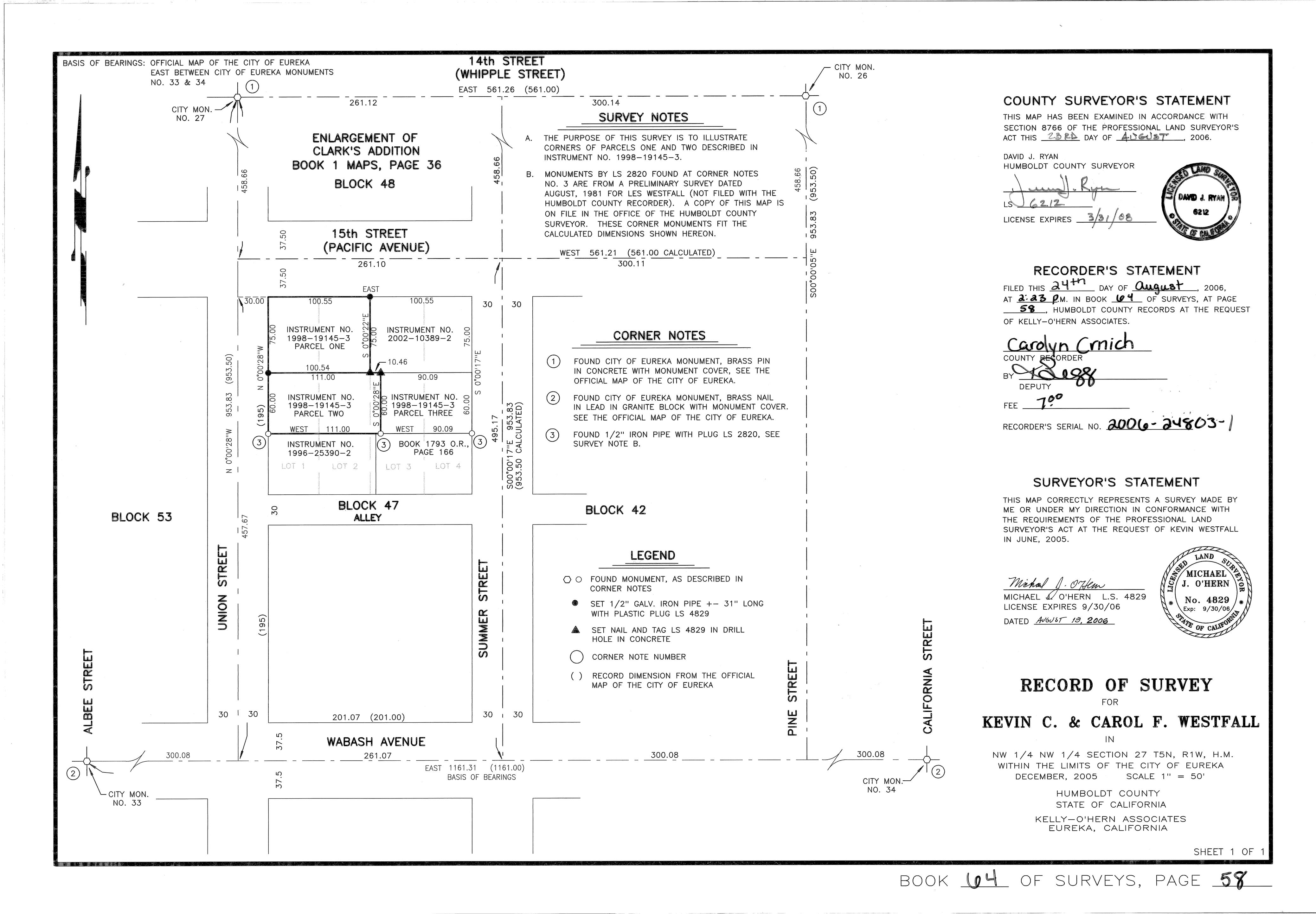 Book 64 Page 58 of Map Type RS