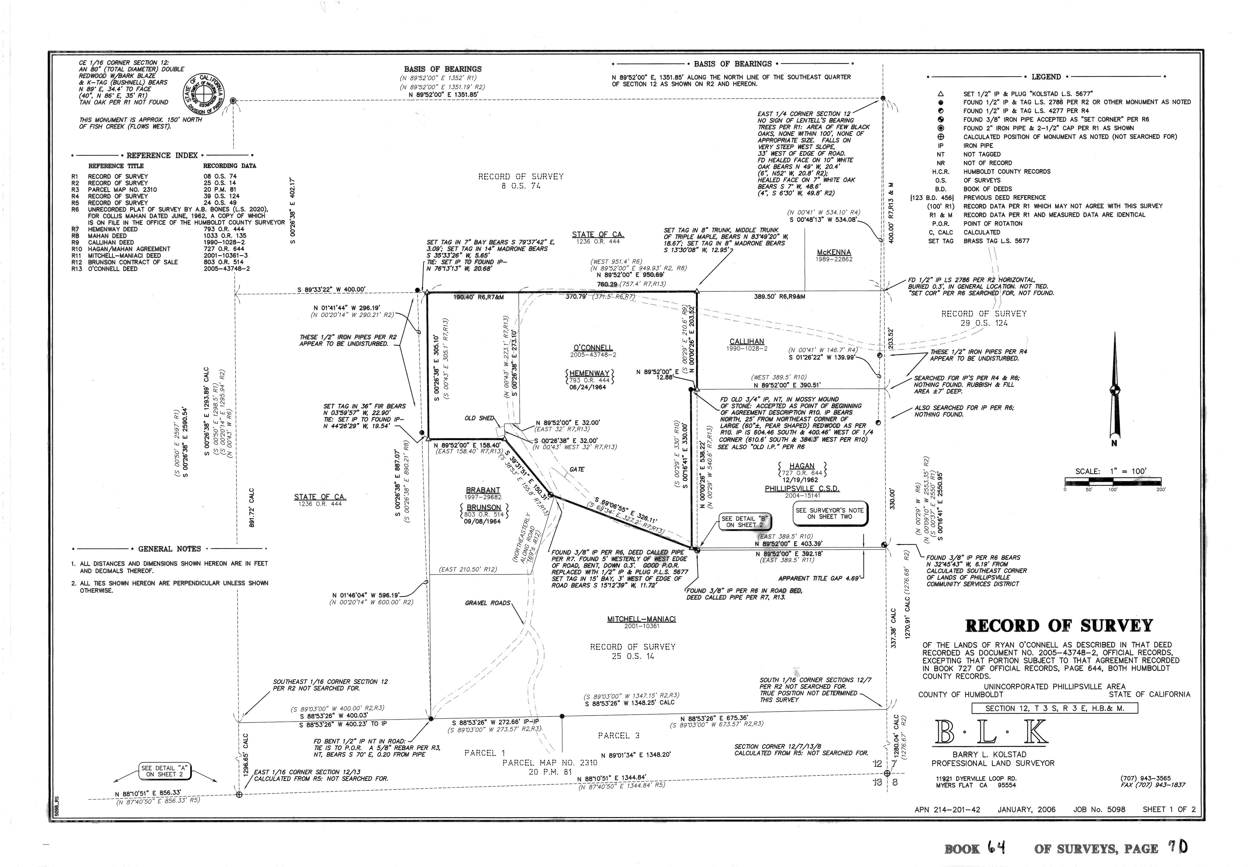 Book 64 Page 70 of Map Type RS