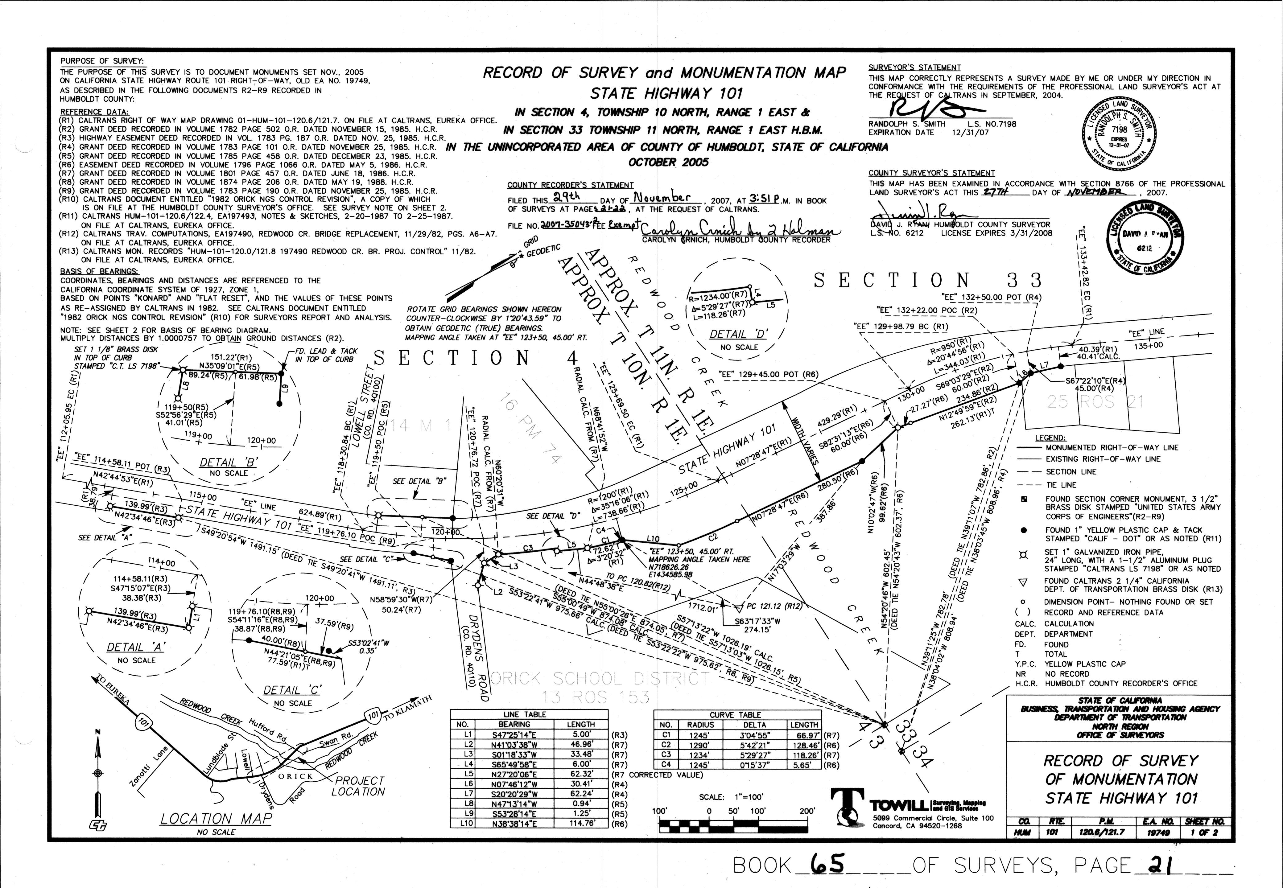 Book 65 Page 21 of Map Type RS