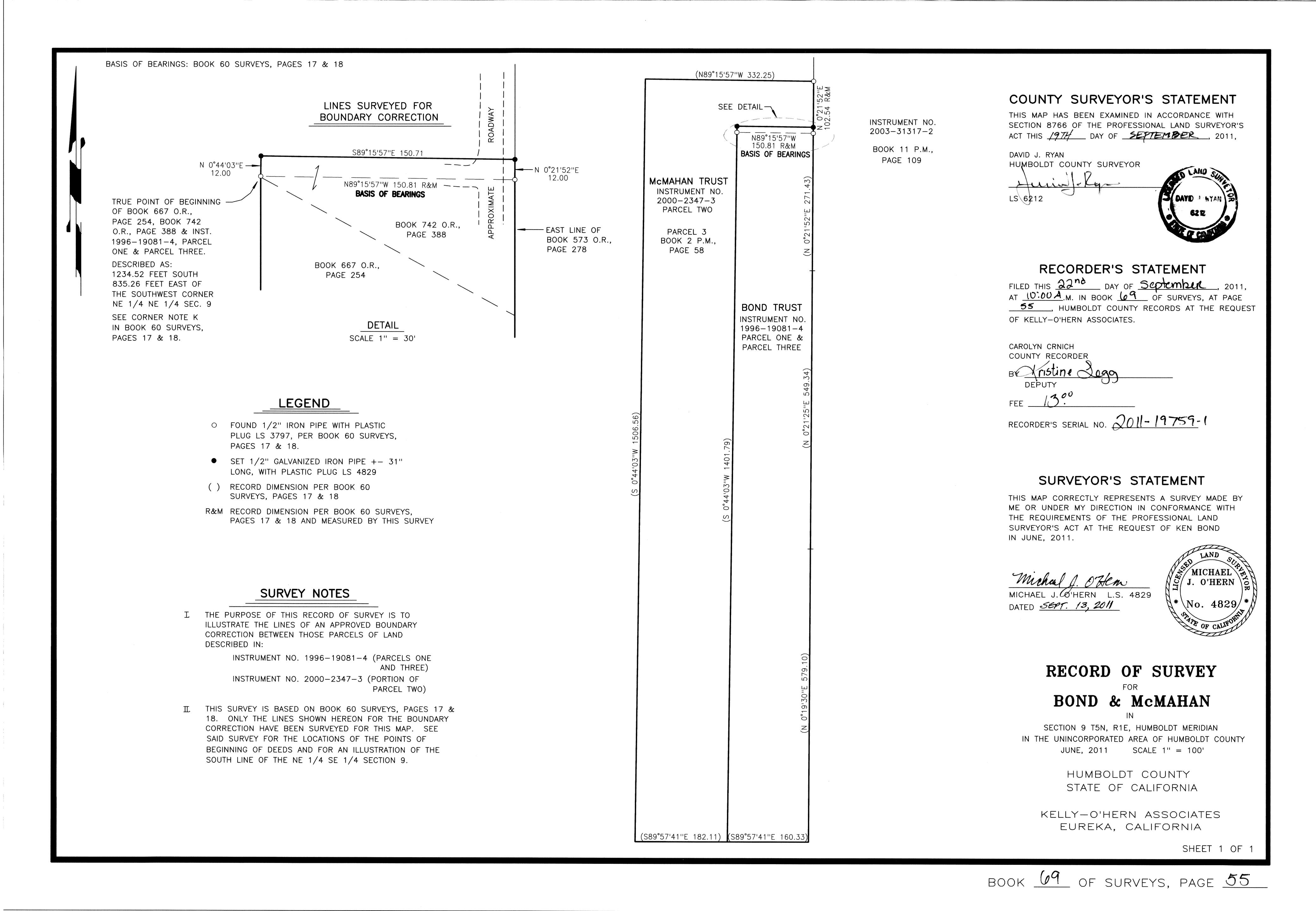 Book 69 Page 55 of Map Type RS