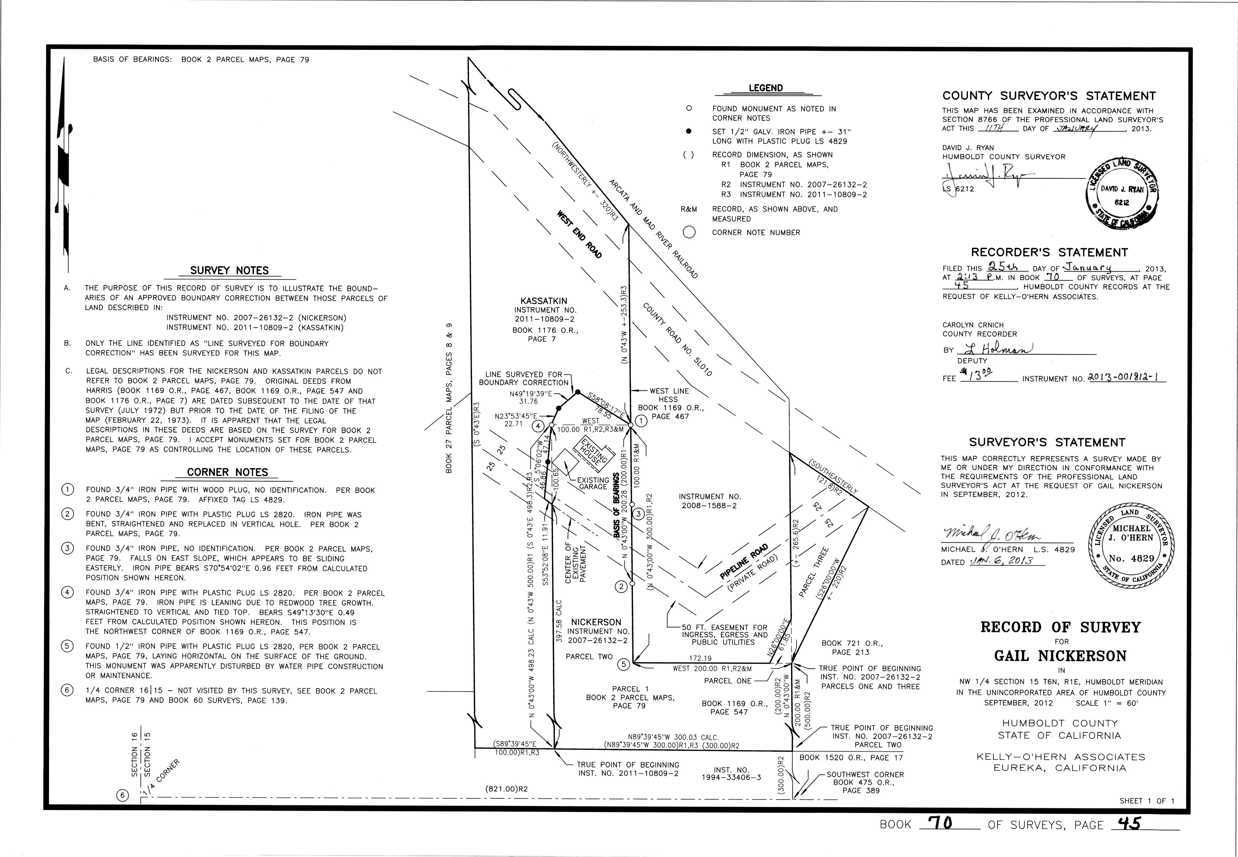 Book 70 Page 45 of Map Type RS