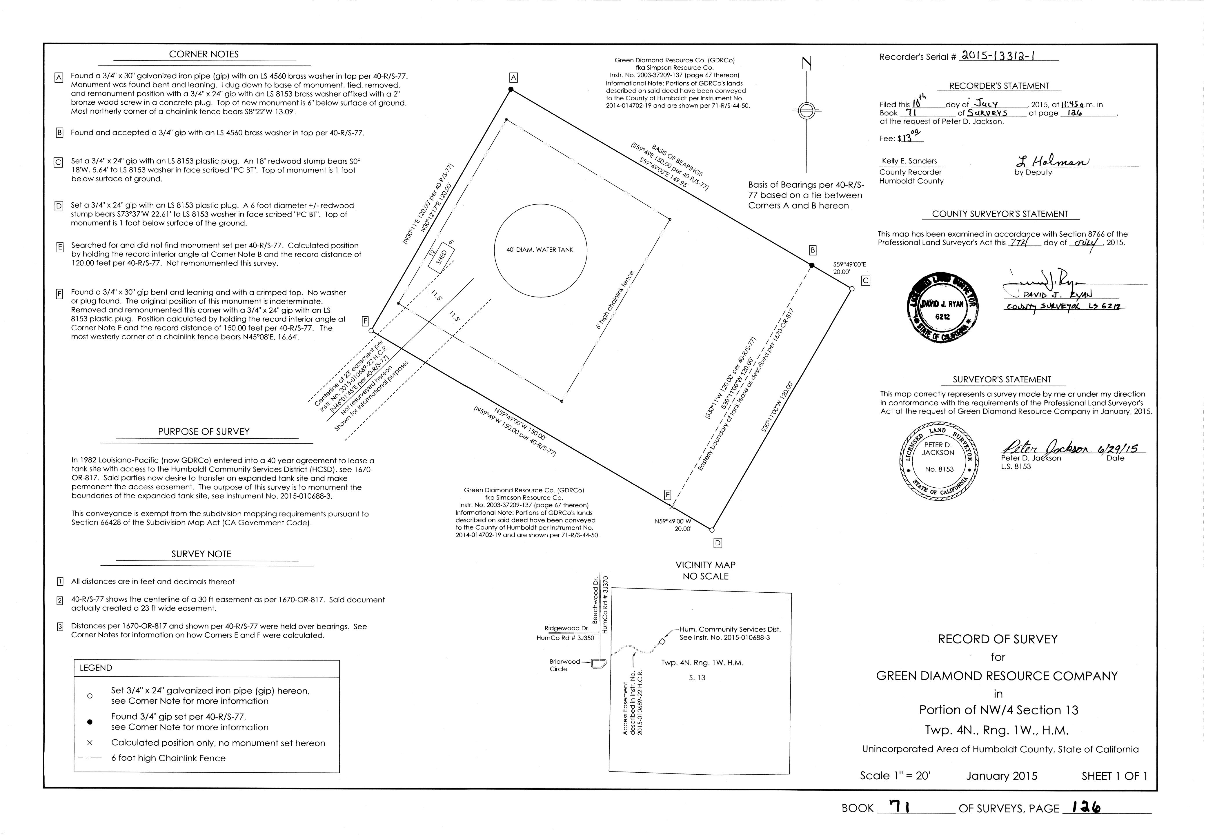 Book 71 Page 126 of Map Type RS