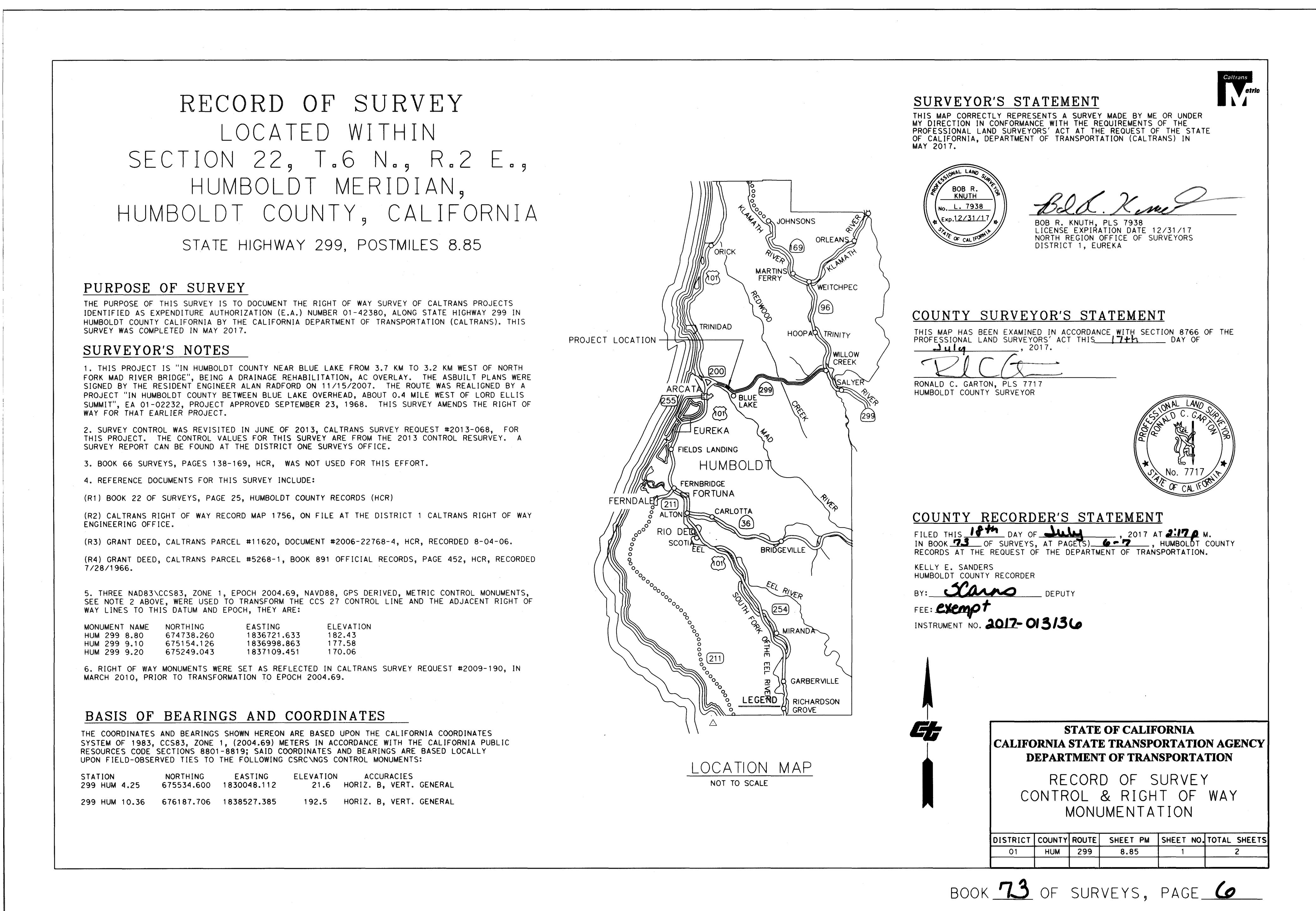 Book 73 Page 6 of Map Type RS