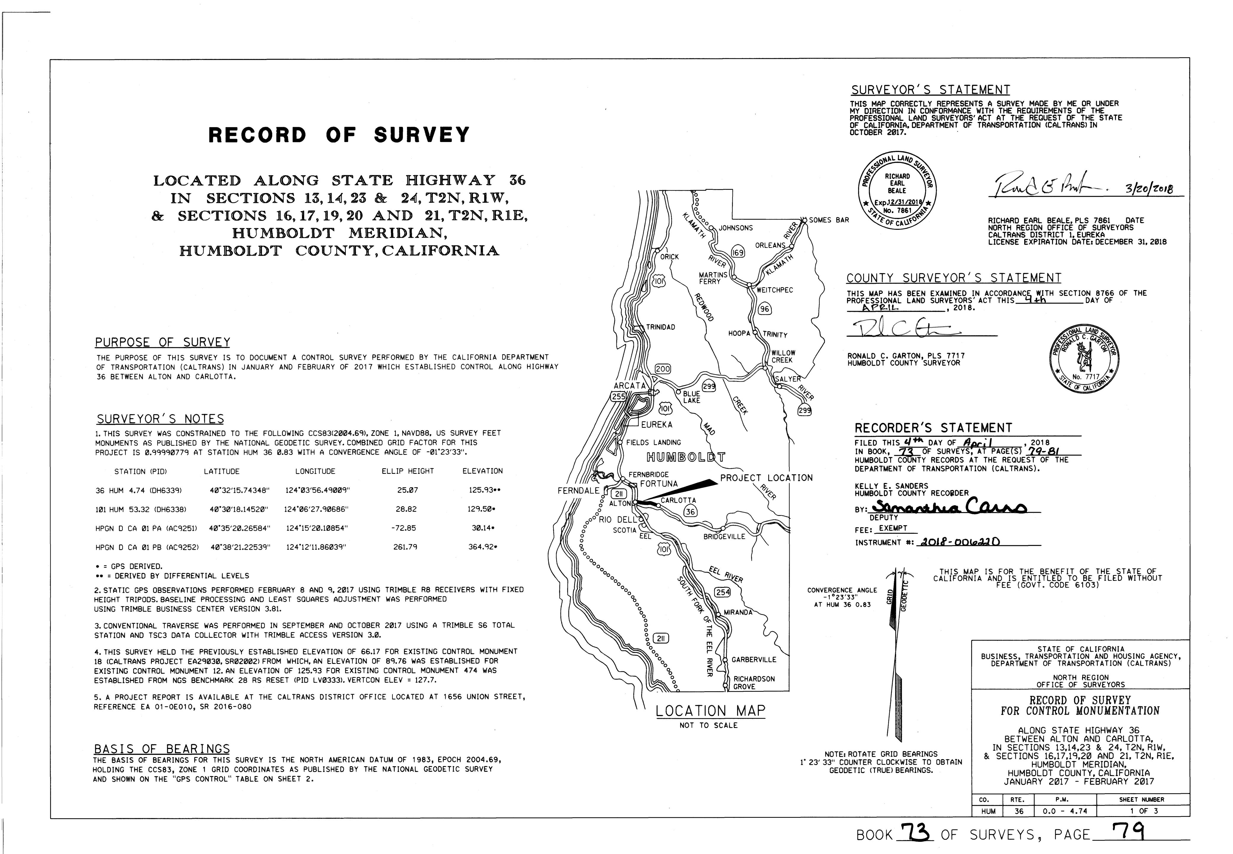 Book 73 Page 79 of Map Type RS