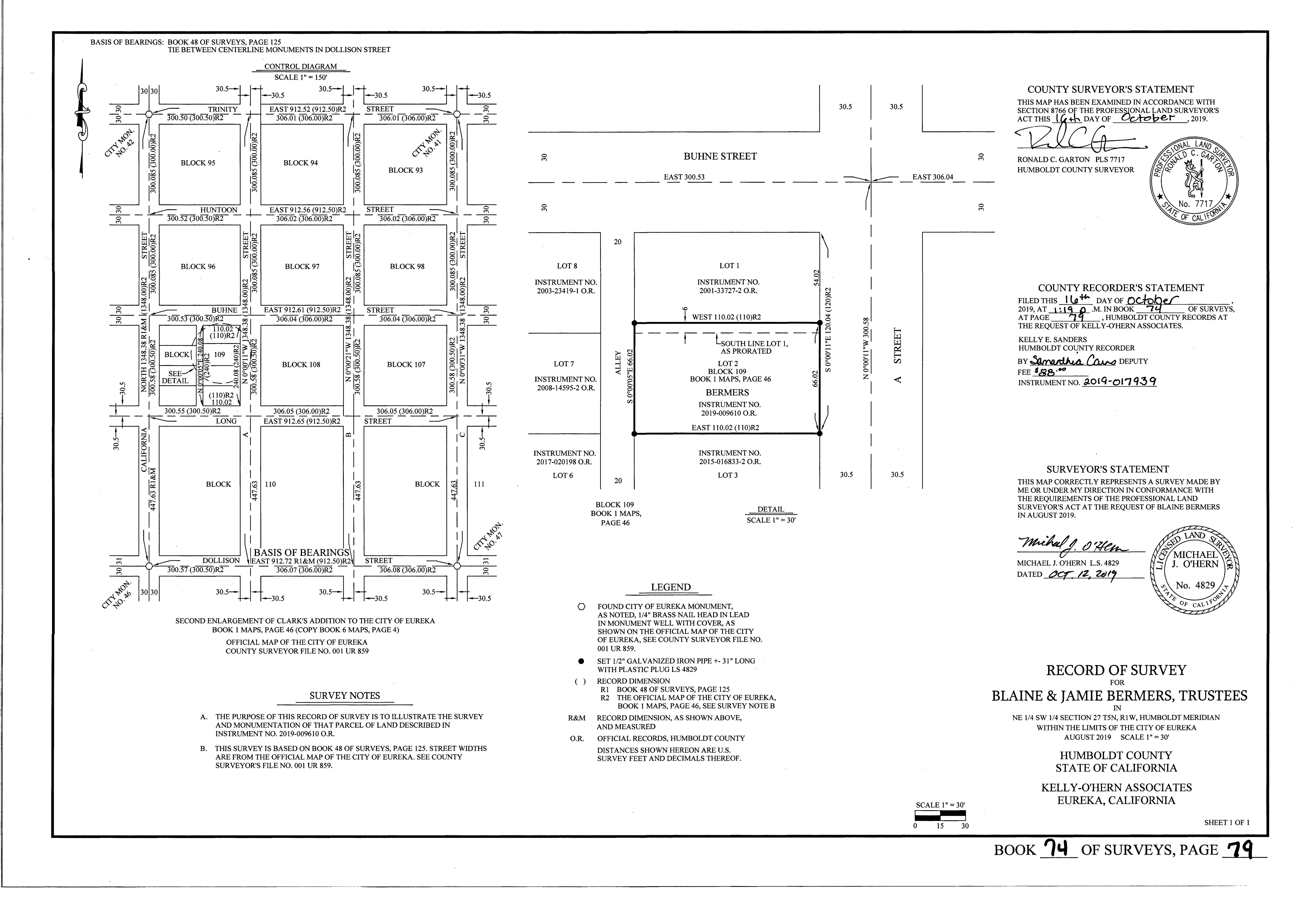 Book 74 Page 79 of Map Type RS