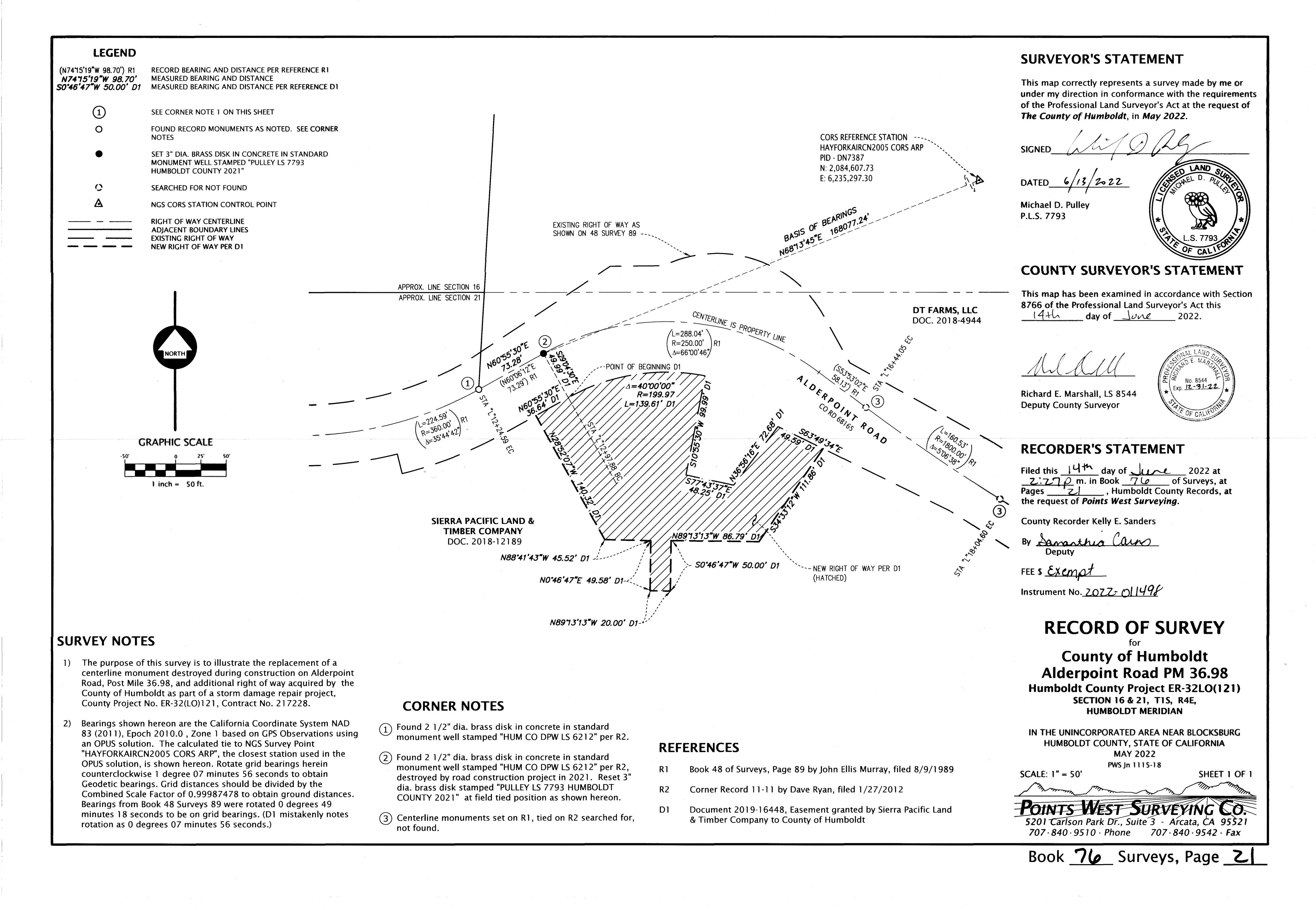 Book 76 Page 21 of Map Type RS