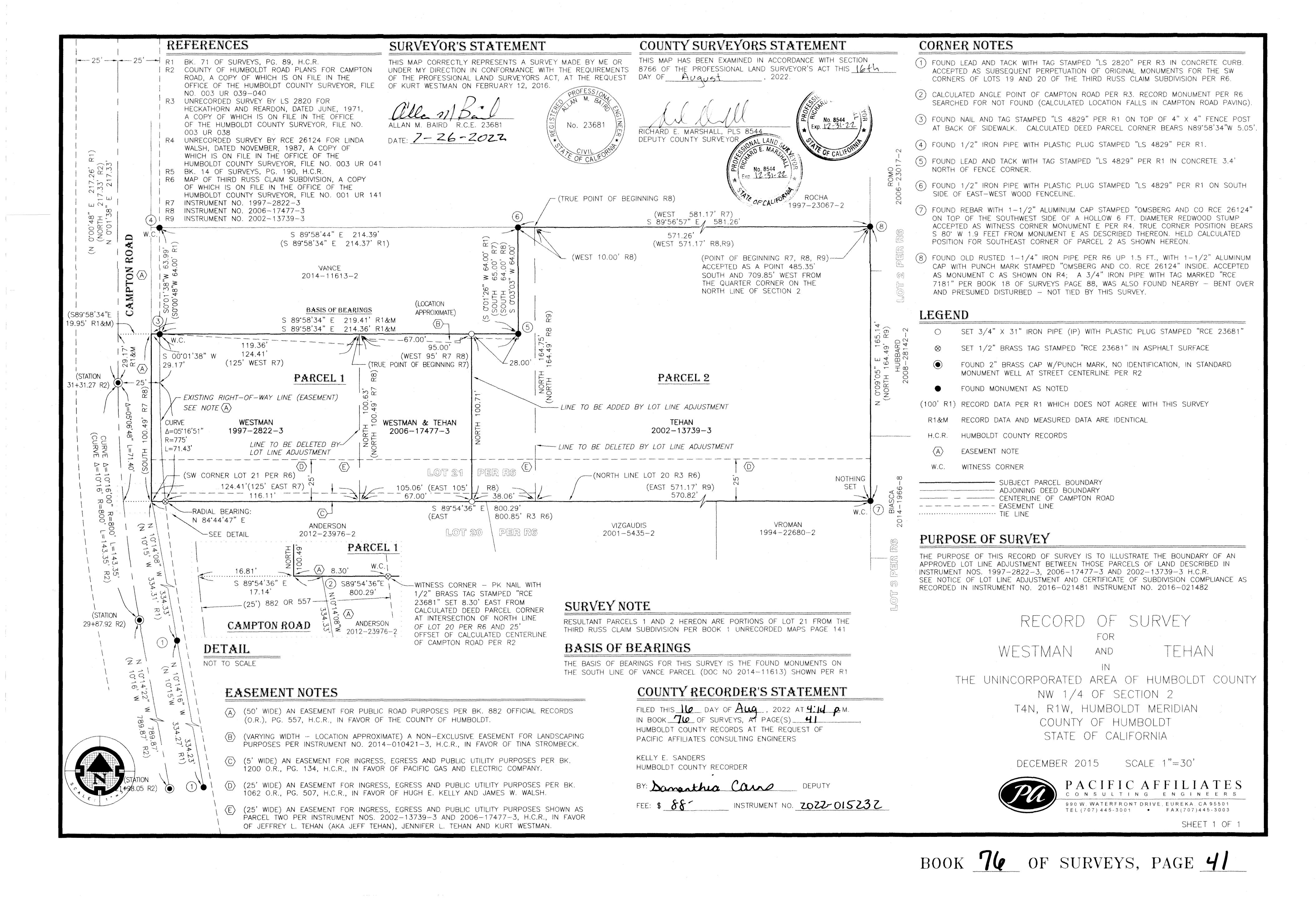 Book 76 Page 41 of Map Type RS