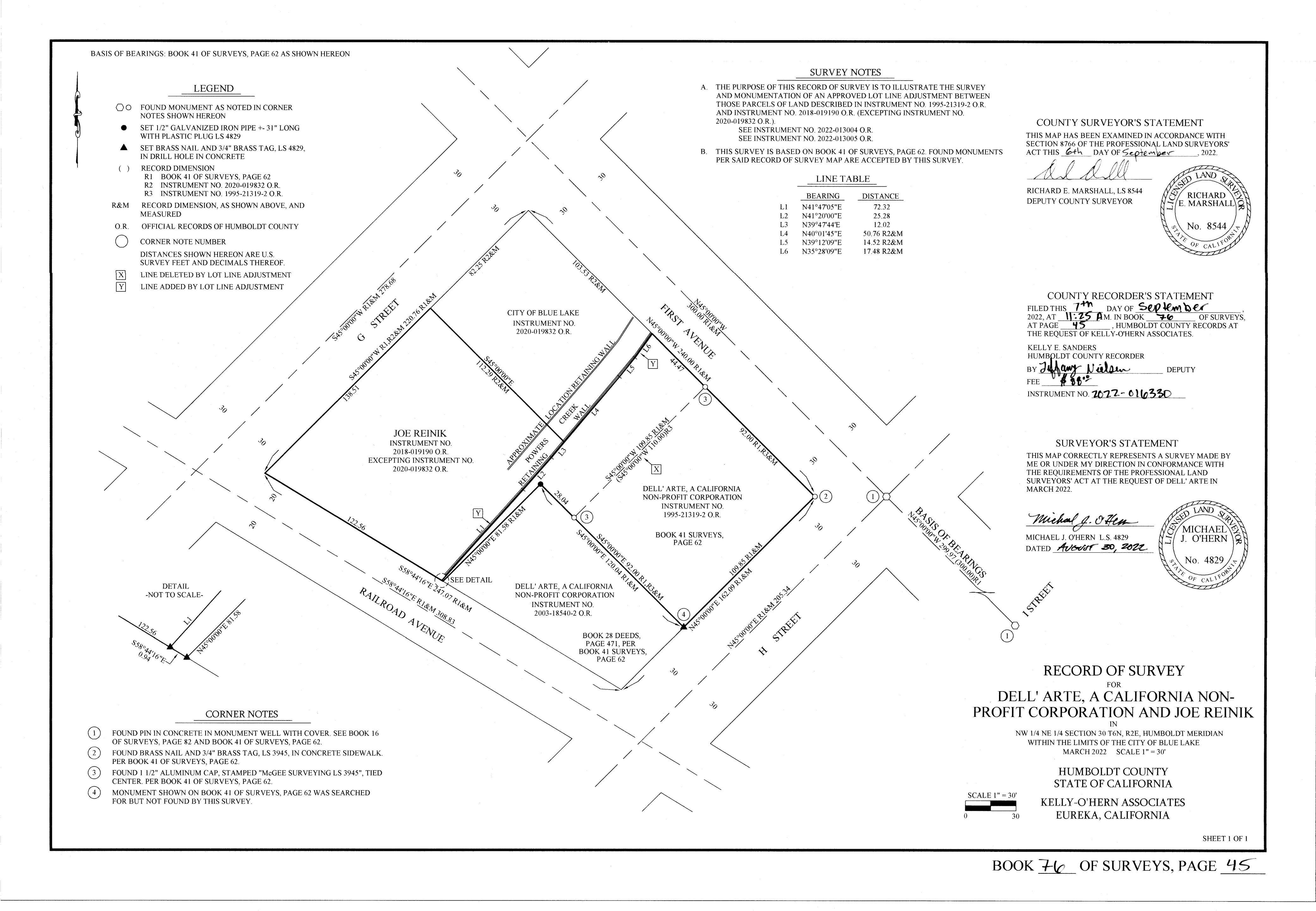 Book 76 Page 45 of Map Type RS